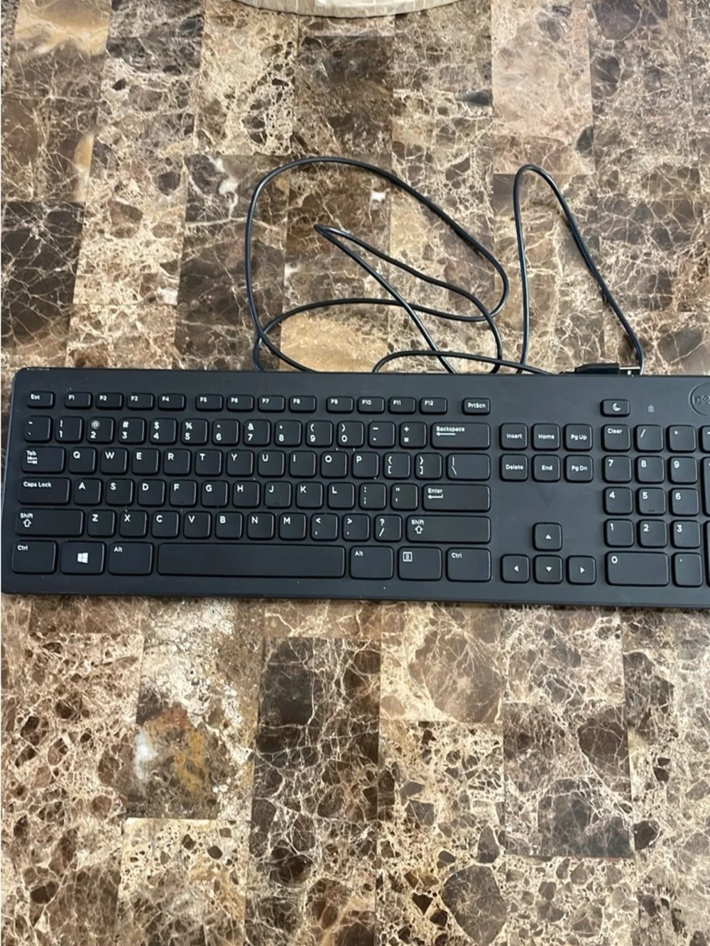 Dell Black Wired USB Full-Size Keyboard with Numeric Keypad